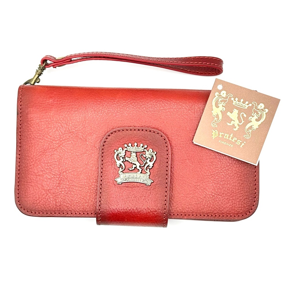 Pratesi Italian Leather Wallet / Wristlet Red